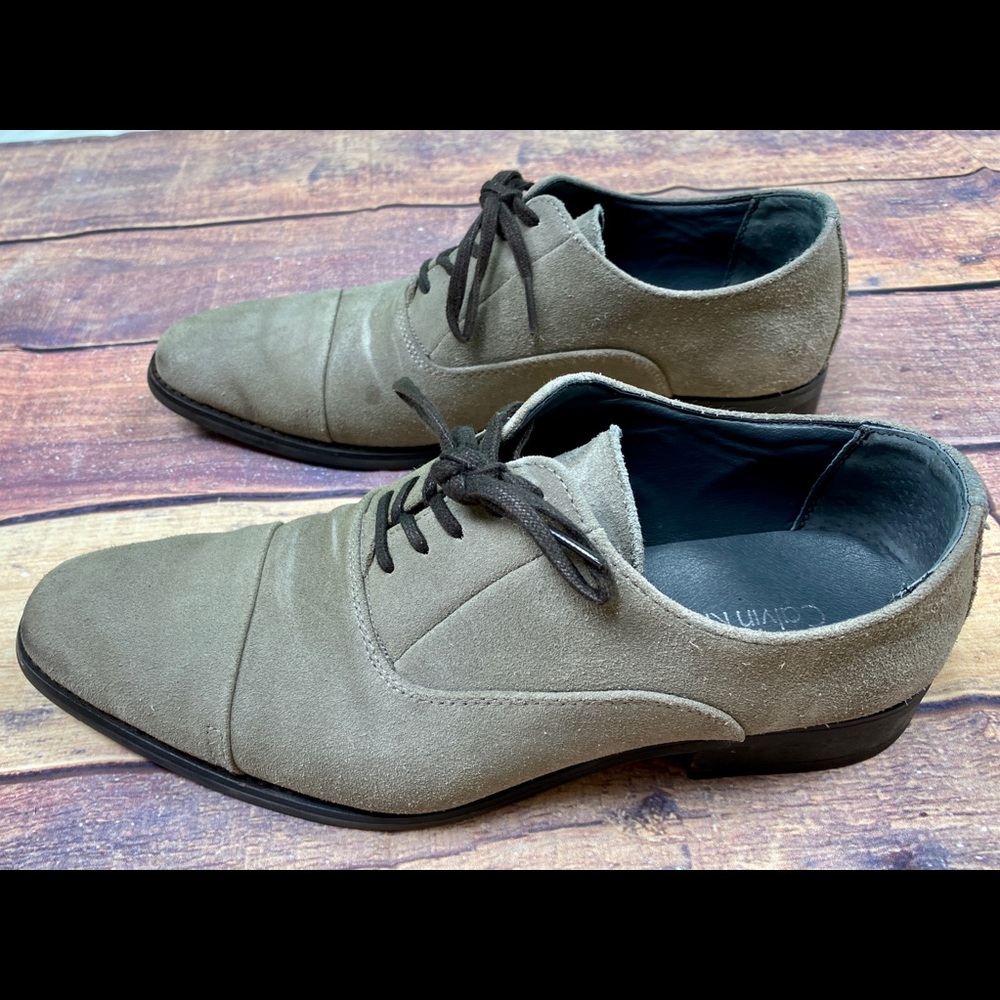 Mens Calvin Klein suede shoes size 7.5 dress shoes